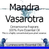 mandravasarotra essential oil label