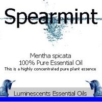 spearmint essential oil label