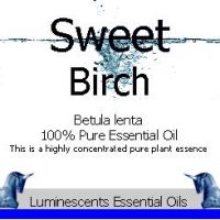 sweet birch essential oil label