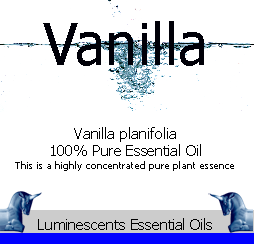 vanilla essential oil label