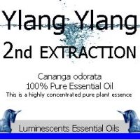 ylang ylang 2nd extraction essential oil label