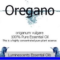 oregano essential oil label