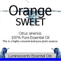 sweet orange essential oil label