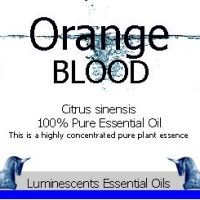 blood orange essential oil label