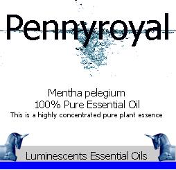 pennyroyal essential oil label