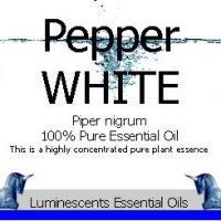 white pepper essential oil label