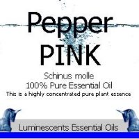 pink pepper essential oil label
