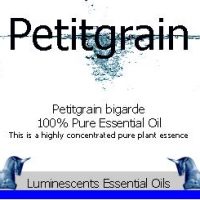 petitgrain essential oil label