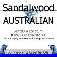 sandalwood australian leaf essential oil label