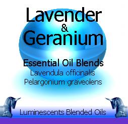 Lavender and Geranium blended essential oils