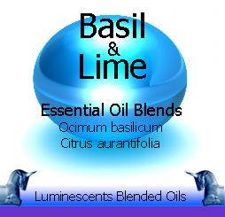 basil and lime blended essential oils