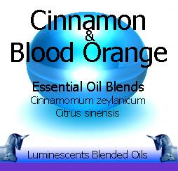 cinnamon and blood orange blended essential oils
