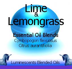 Lime and Lemongrass blended essential oils