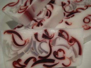 Raspberry Ripple handmade soap