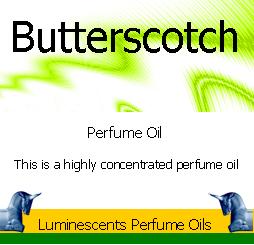 Butterscotch Perfume Oil Label