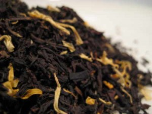 mango flavoured black tea leaves