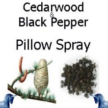 cedarwood and black pepper pillow spray