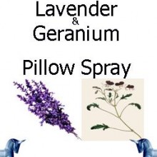 Lavender and geranium pillow spray